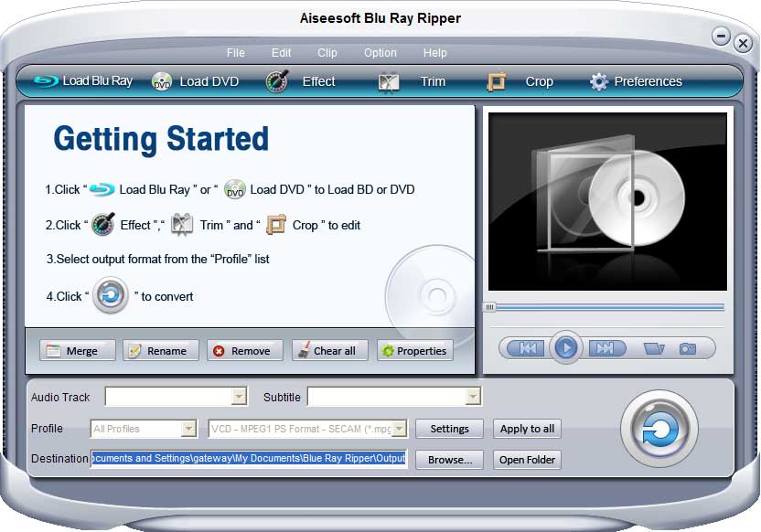 Aiseesoft Blu Ray Ripper Screenshot