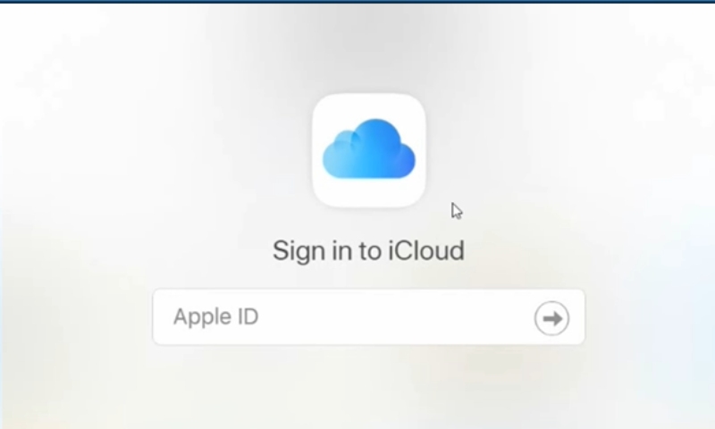 Sign In to iCloud Online Screenshot
