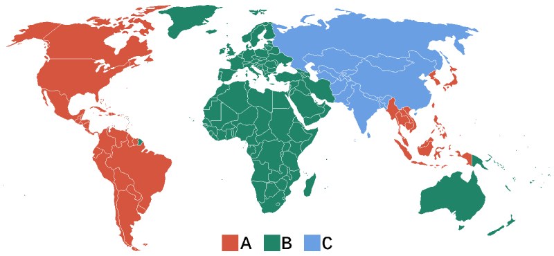 Blu-ray Region Codes Map