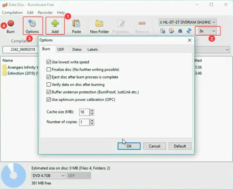 Burn Aware Free Burn Blu-ray on PC