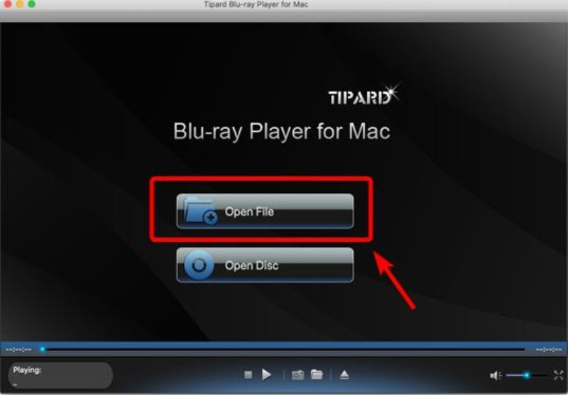 Click the Open File Button in the Blu-ray Player