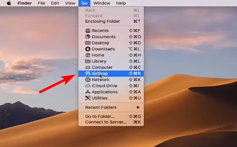 Open Airdrop on Mac