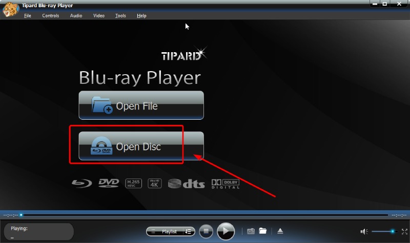 Open the Blu-ray Disc in Blu-ray Player