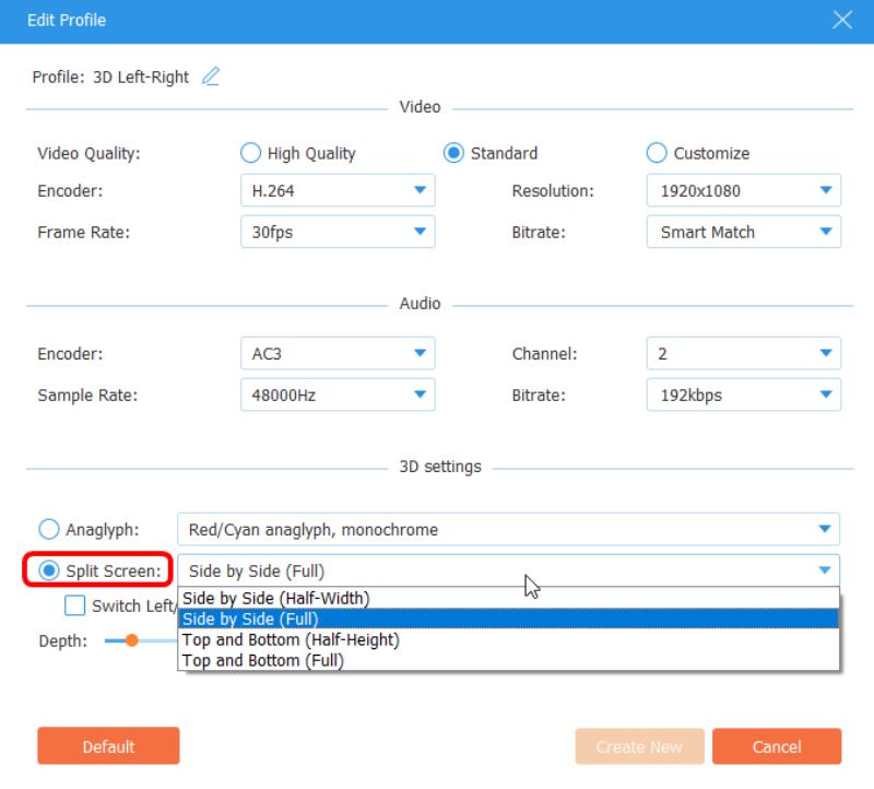 Create a New SBS Output Profile