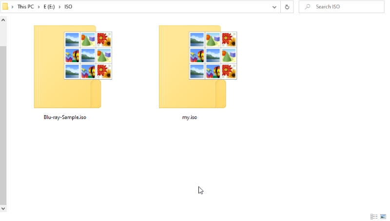 ISO Files in Windows File Explorer