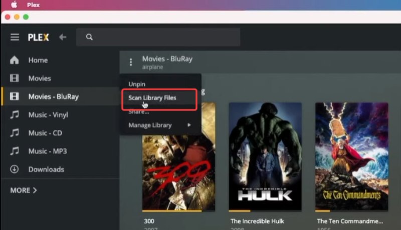 Scan Blu-ray Files in Plex
