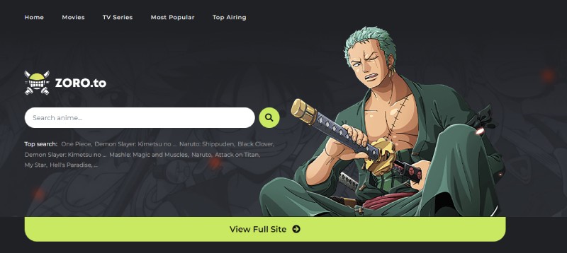 Zoro Anime Site Online