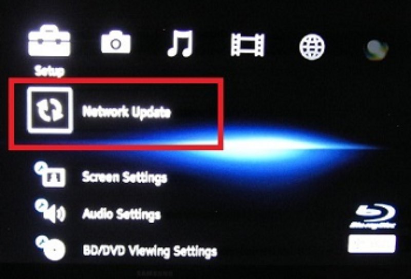 Network Updates on Sony Blu-ray Player