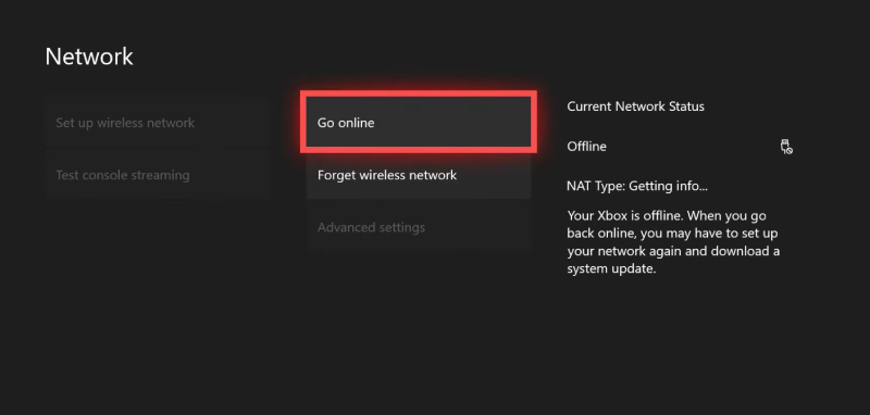 Xbox Console Network Settings