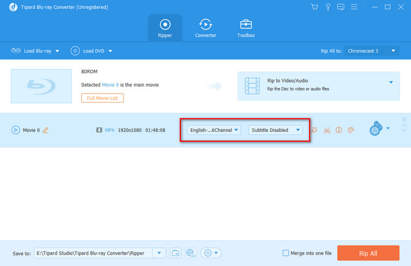 Choose Audio Track and Subtitle