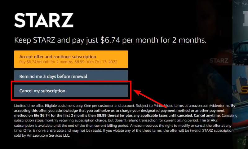 Cancel Channel Subscription