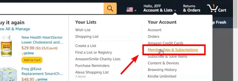 Memberships and Subscriptions on Amazon