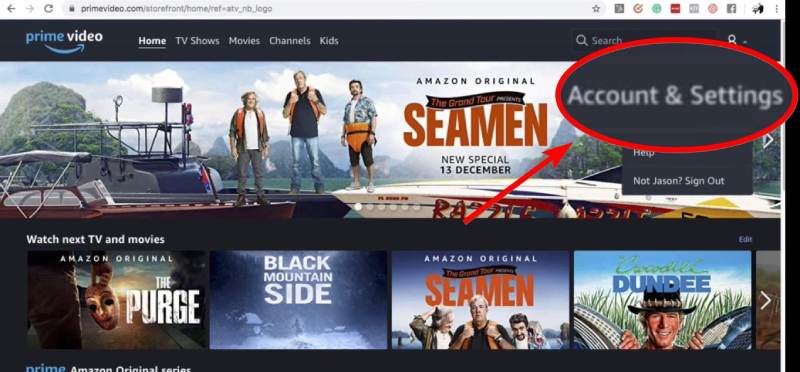 Prime Video Account and Settings