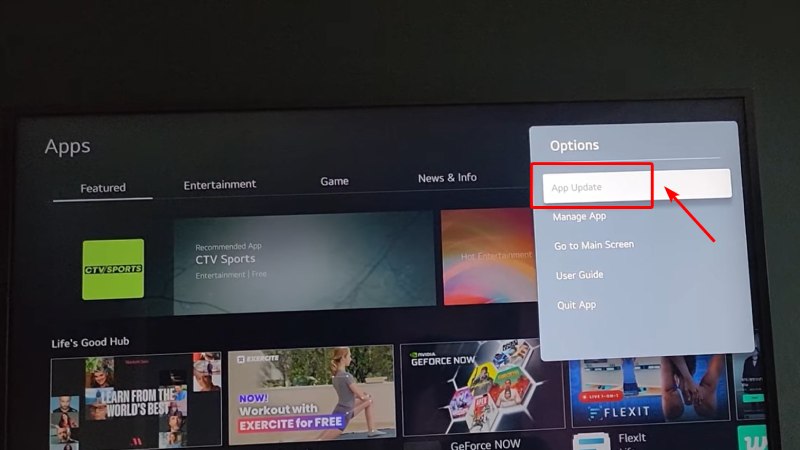 Update App on LG Smart TV