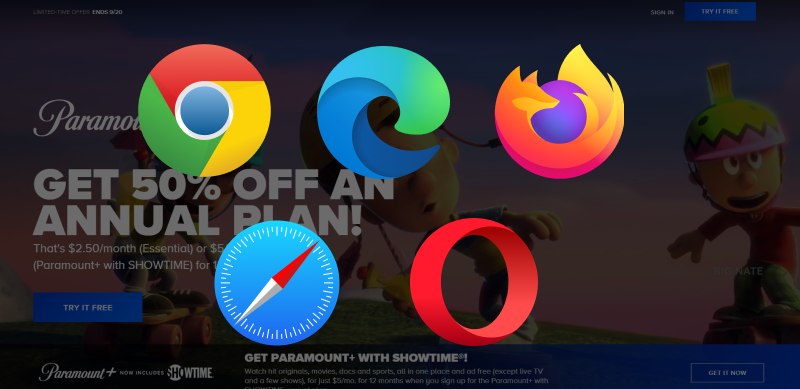 Watch Paramount on a Compatible Browser