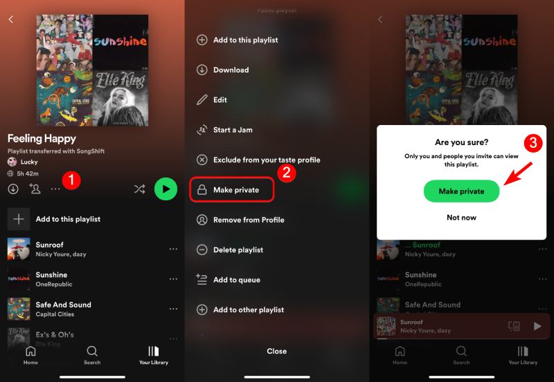 How to Make Spotify Playlist Private on iOS