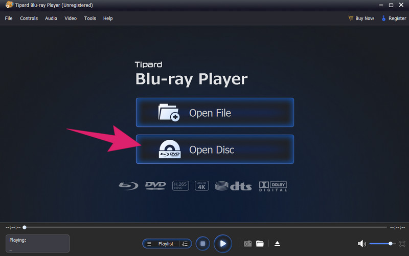 Blu-ray Player Open Disc
