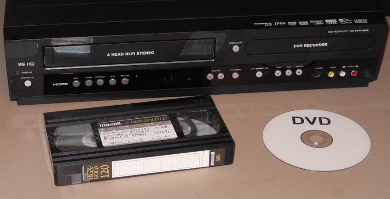 Combo Unit Copy VHS DVD