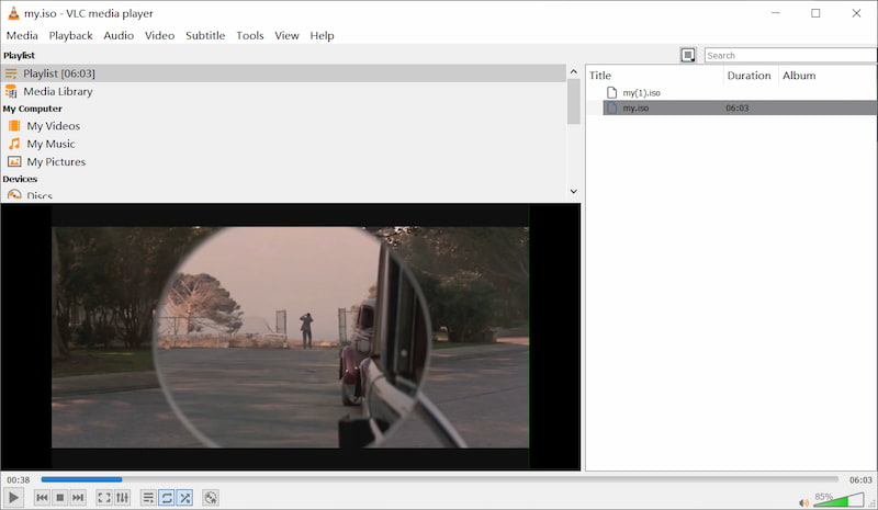 Interface of VLC Media Player