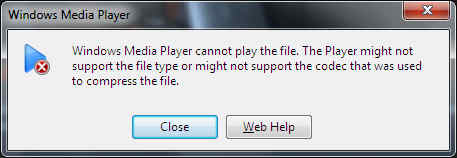 Cannot Play the File